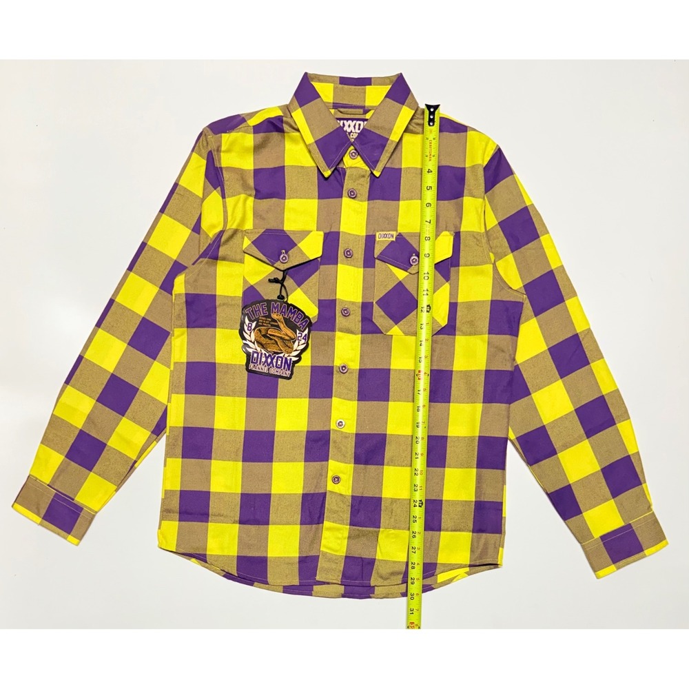 Dixxon Flannel Company The Mamba Purple Yellow Check Shirt Mens Medium NEW